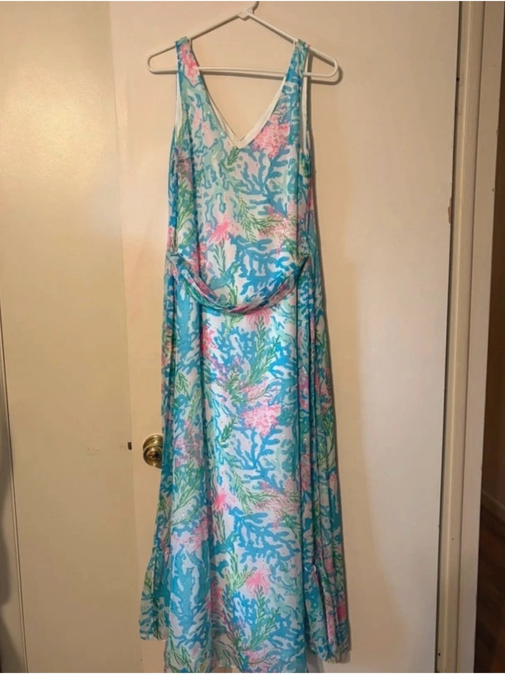Lilly Pulitzer Coral-Bay print Maxi Dress